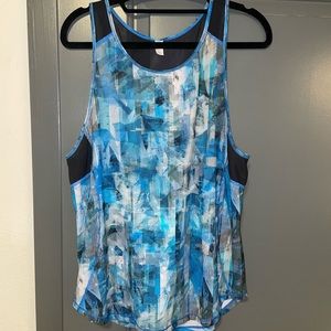 Lululemon Sculpt Tank II Sun Dazed Multi Blue / Super Dark Size 8